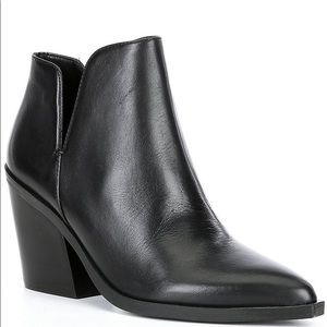 Gianni Bini Huttsen Leather Stacked Heel Shooties